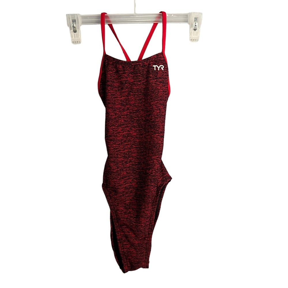 TYR Lapped Diamondfit One Piece Swimsuit Red - Picture 3 of 9